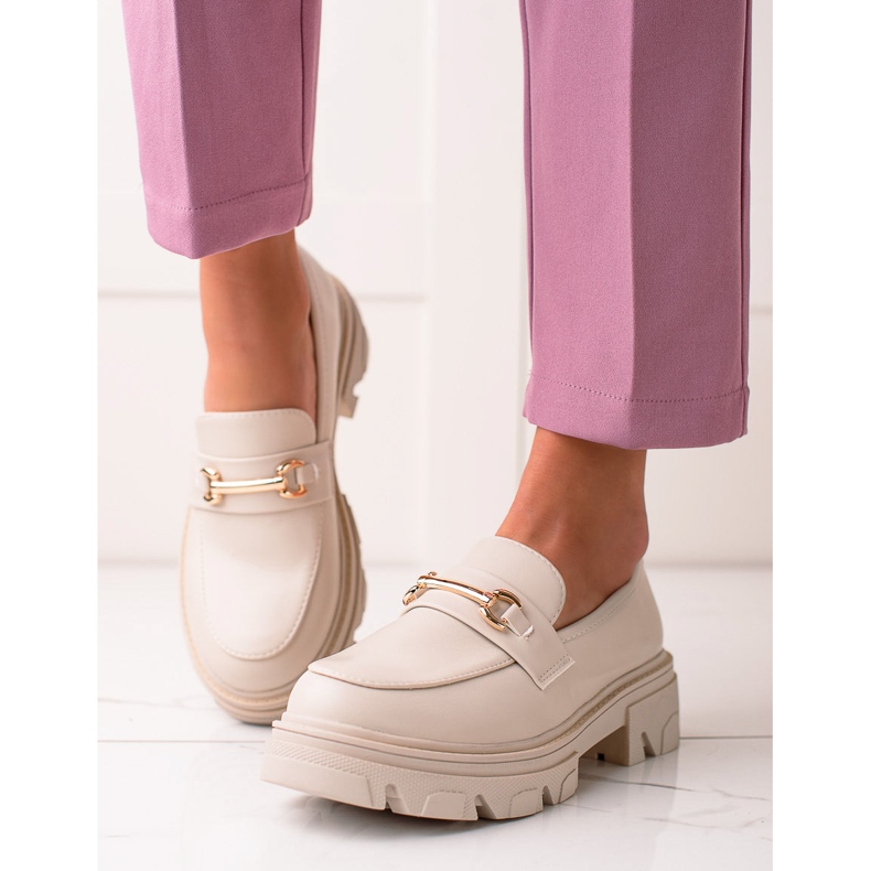 Diamantique Loafer aus Öko-Leder beige 1