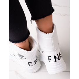 Schimmernde VINCEZA Schneestiefel weiß 2