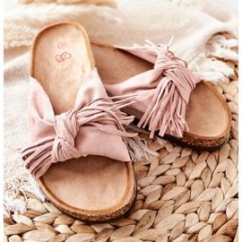 FW1 Rosa Taryne-Hausschuhe auf der Korksohle 2