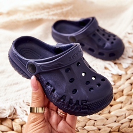 Flameshoes Kinderhausschuhe Marineblau Crocs 1