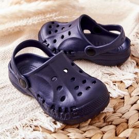 Flameshoes Kinderhausschuhe Marineblau Crocs 2