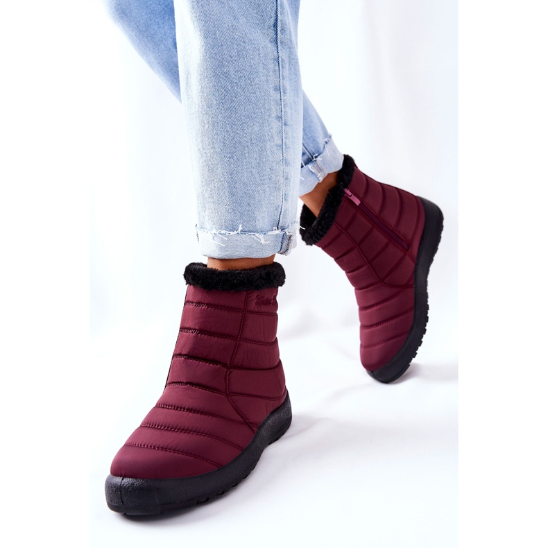 PE1 Isolierte Damen-Schneestiefel Burgundy Mezyss rot 1