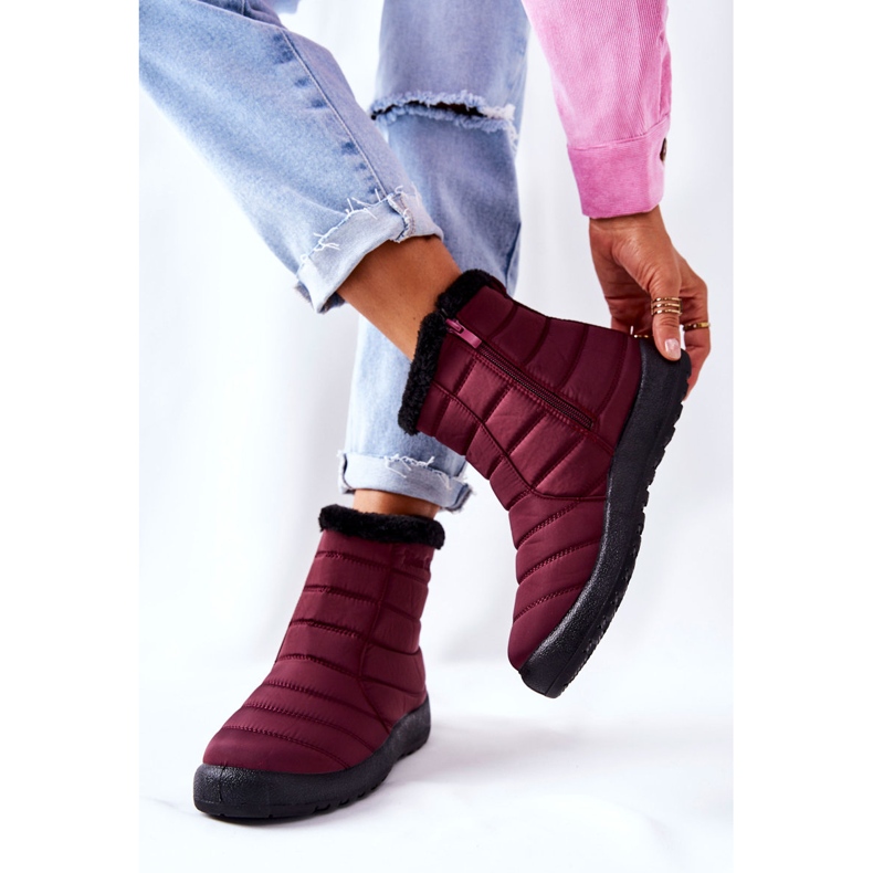 PE1 Isolierte Damen-Schneestiefel Burgundy Mezyss rot 2