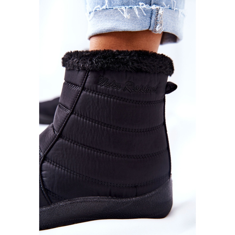 Schwarze warme Schneestiefel für Damen Mezyss 2