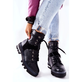 Maciejka Arbeitsstiefel aus schwarzem Leder 05219-01 1