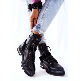 Maciejka Arbeitsstiefel aus schwarzem Leder 05219-01 2