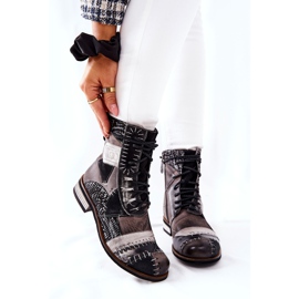 Maciejka Jodhpur-Stiefel aus grauem Leder 05095-03 schwarz 1