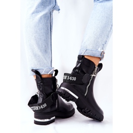 PS1 Schwarze Cortona warme Lederstiefel mit Reißverschluss 2