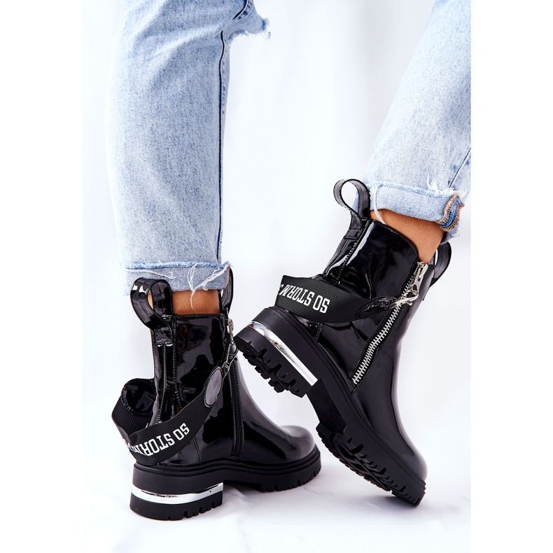 PS1 Warme Lederstiefel mit Reißverschluss Schwarz Cortona 2