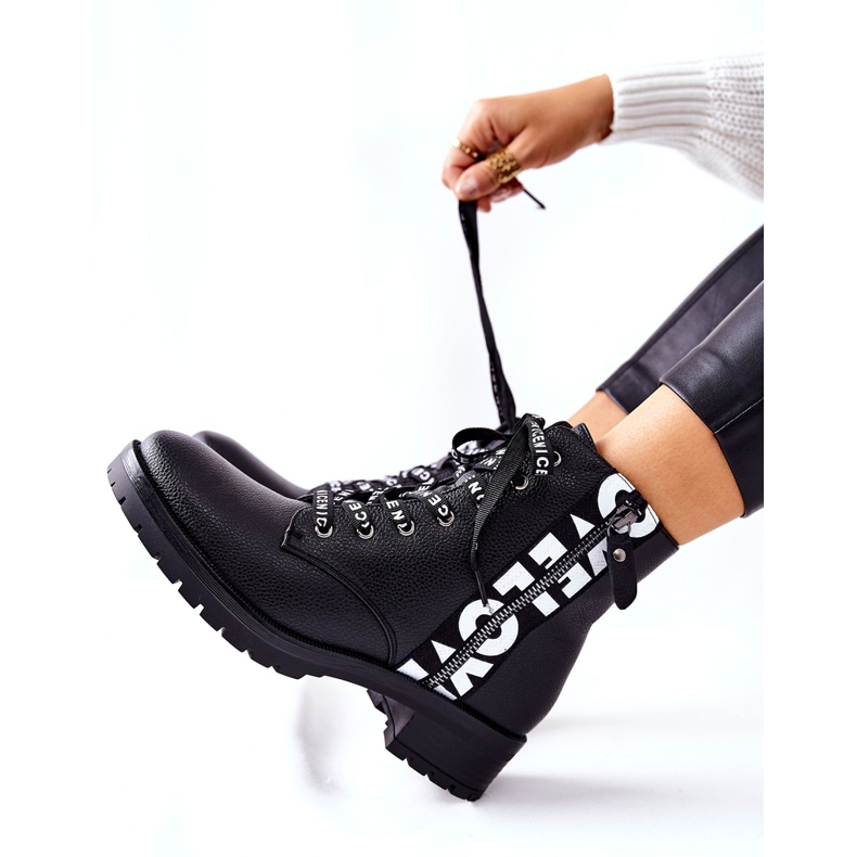 POTOCKI Lederstiefel Arbeiter auf schwarzem Henri-Reißverschluss 1