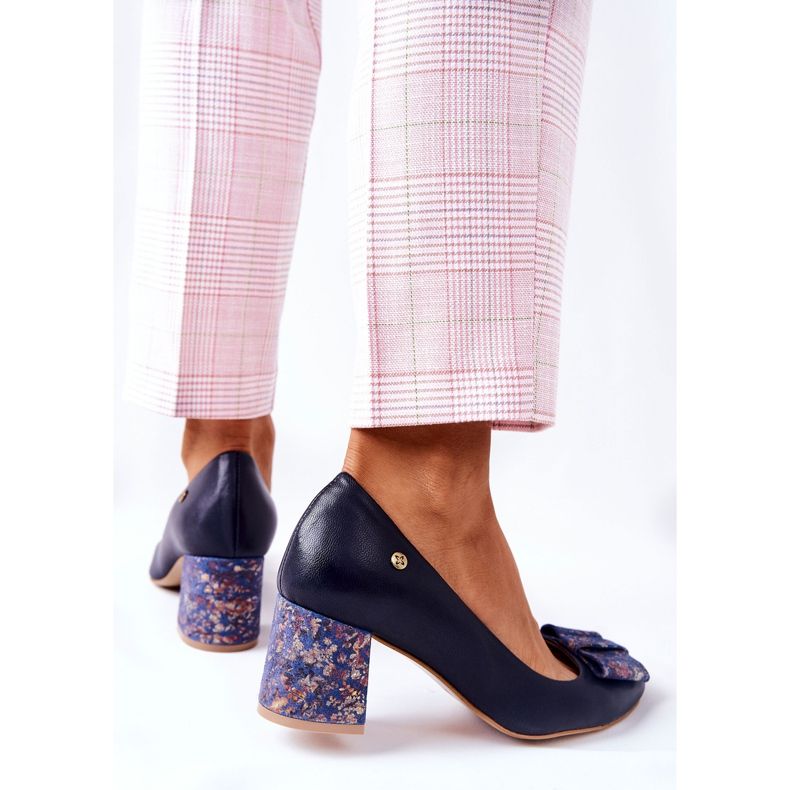Damen Pumps Maciejka Wildleder Marineblau 3356A-19 navy blau 2