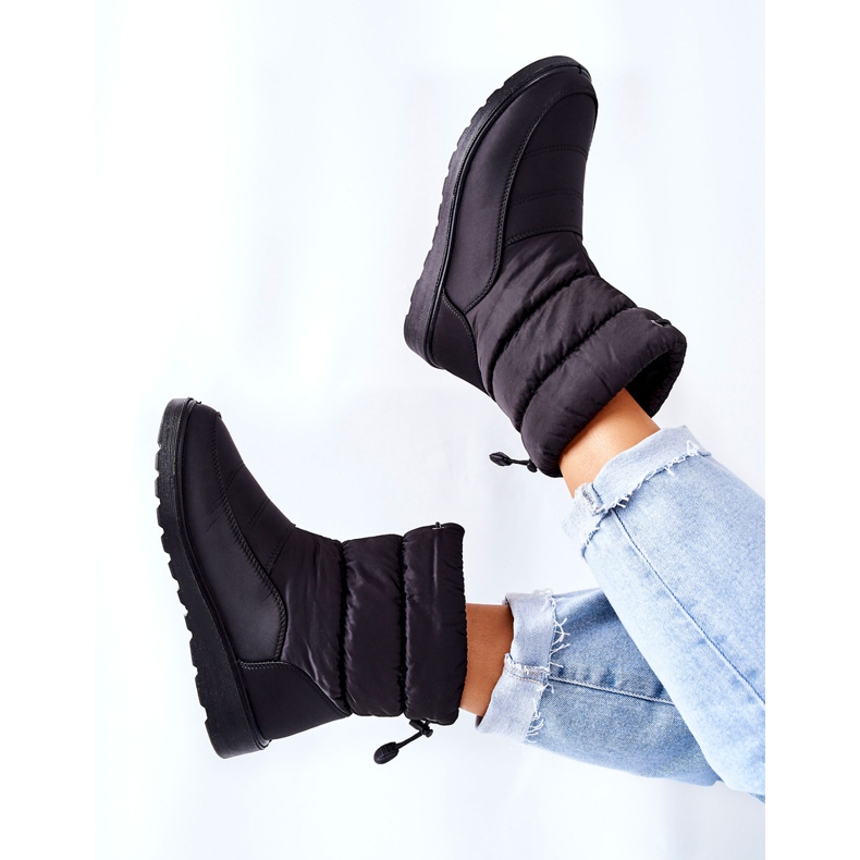 Vinceza Cathy's Schwarze High Slip-On Schneestiefel 2
