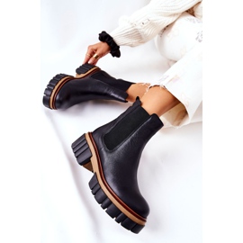 Maciejka Arbeitsstiefel aus schwarzem Leder 05312-01 1