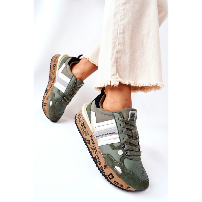 Damen Sportschuhe Big Star II274299 Khaki grün 2