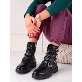 TRENDI Schwarze Arbeiter mit Strasssteinen 1