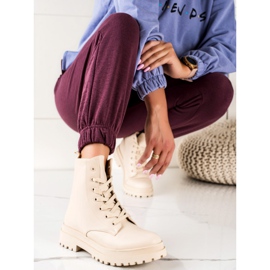 Bestelle Klassische beige Traperstiefel 1