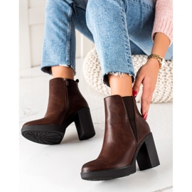 Super Mode Warme braune Stiefel 1