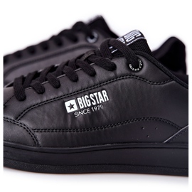 Memory Foam Big Star II174169 Schwarze Ledersneaker 1