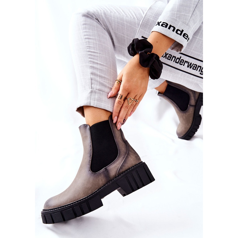 Stiefel Workers Warm Trapers Sergio Leone TR761 Grau 2