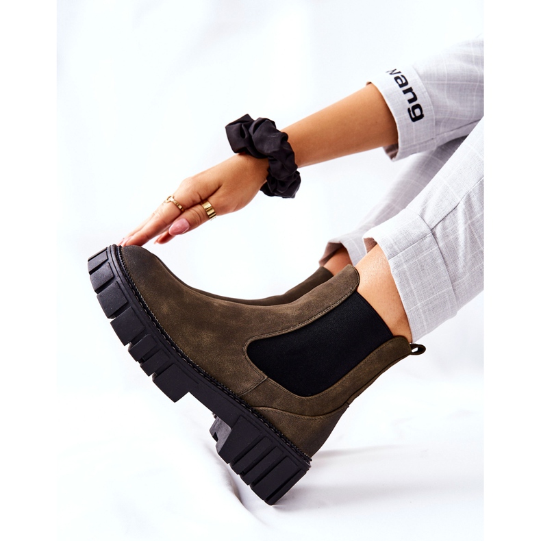 Stiefel Workers Warm Trappers Sergio Leone TR761 Grün 2