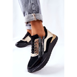 POTOCKI Leder Sportschuhe Sneakers Schwarz Gold Minor 2