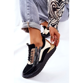 POTOCKI Leder Sportschuhe Sneakers Schwarz Gold Minor 1