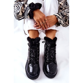 POTOCKI Hohe Fell-isolierte Schneestiefel Schwarz Sneezy 2