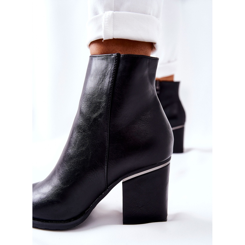 POTOCKI Klassische schwarze Airah Stiefel mit hohem Absatz 1