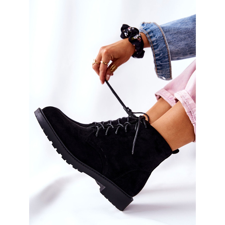 PH1 Klassische schwarze Melome Stiefel mit Schnürung 2