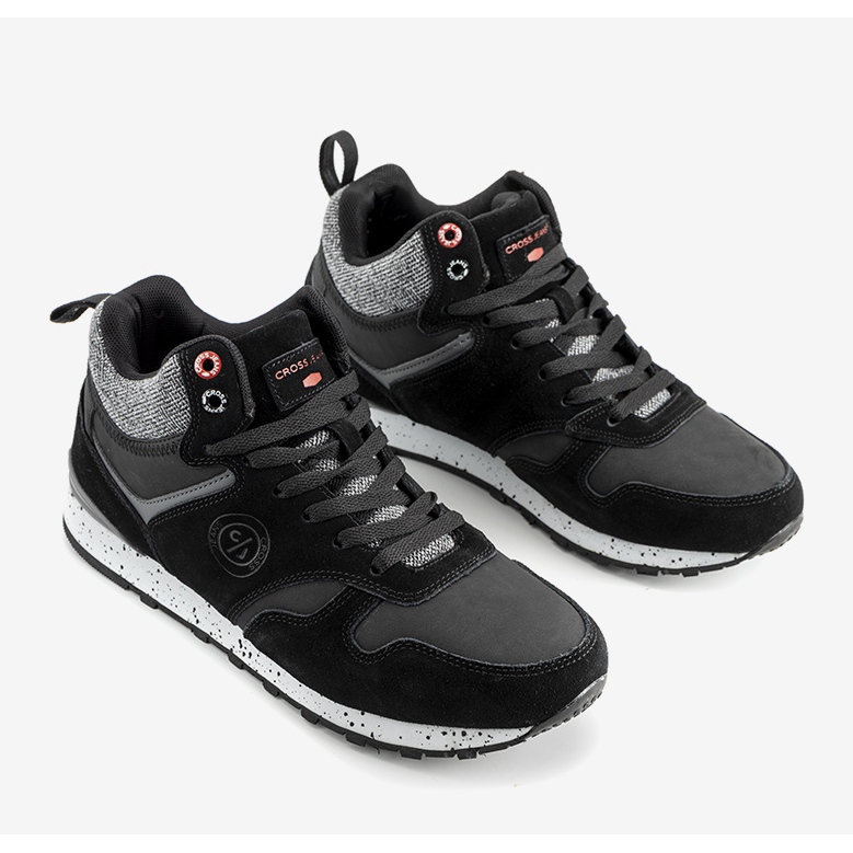 Schwarze Herren Sneaker Cross Jeans Merle grau 1