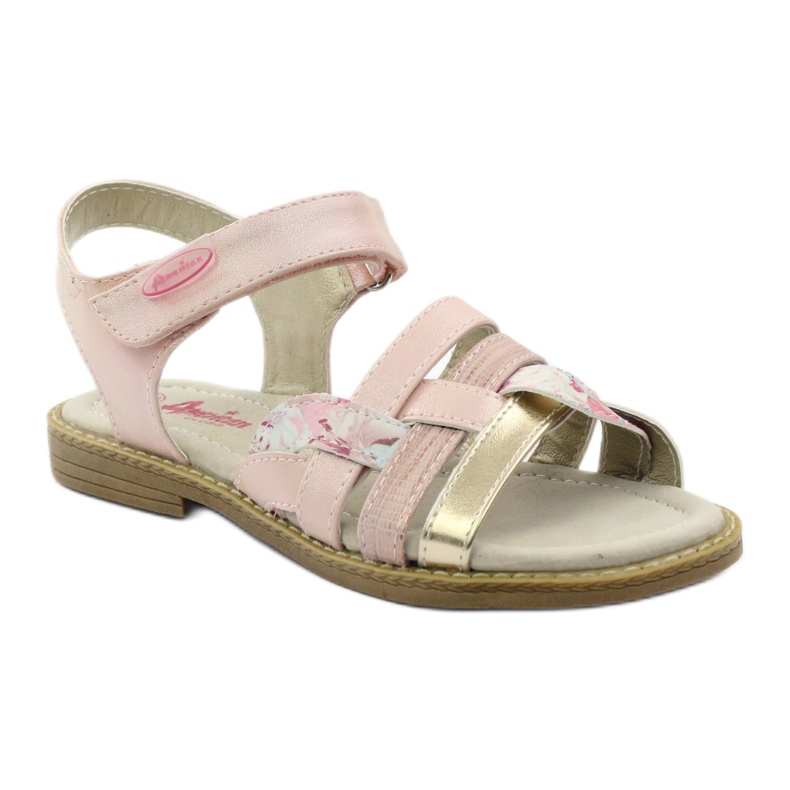 American Club Gladiatorensandalen in Roségold rosa golden 1