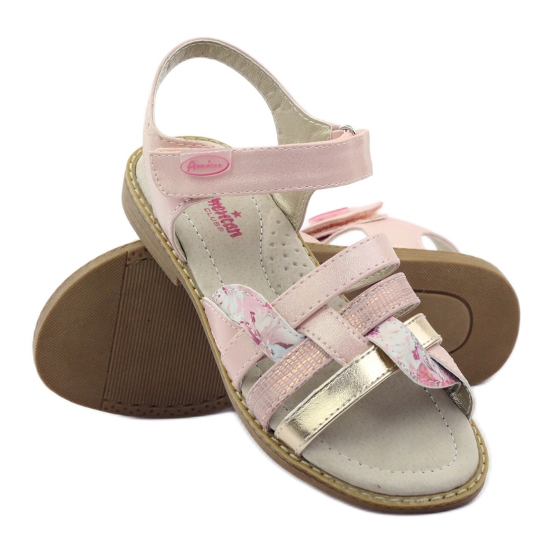 American Club Gladiatorensandalen in Roségold rosa golden 3