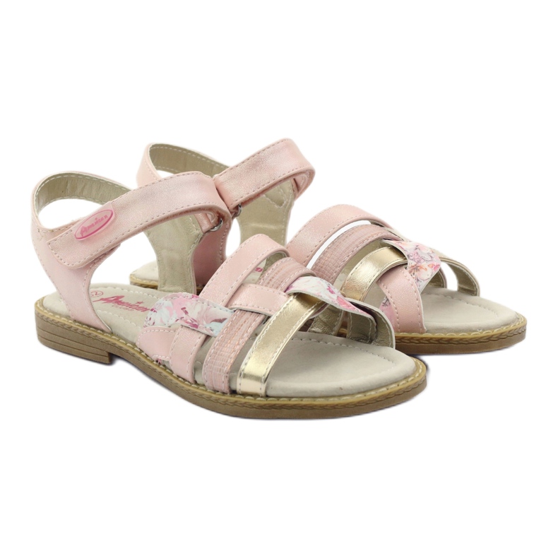 American Club Gladiatorensandalen in Roségold rosa golden 4