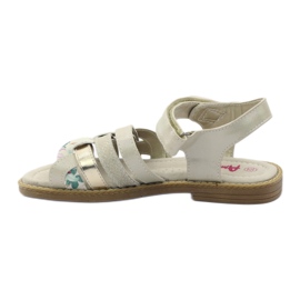 American Club Amerikanische Sandalen Gladiatori Beige Golden 2