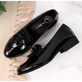 Lackierte Schuhe Filippo W PAW290 schwarz beige weiß 1