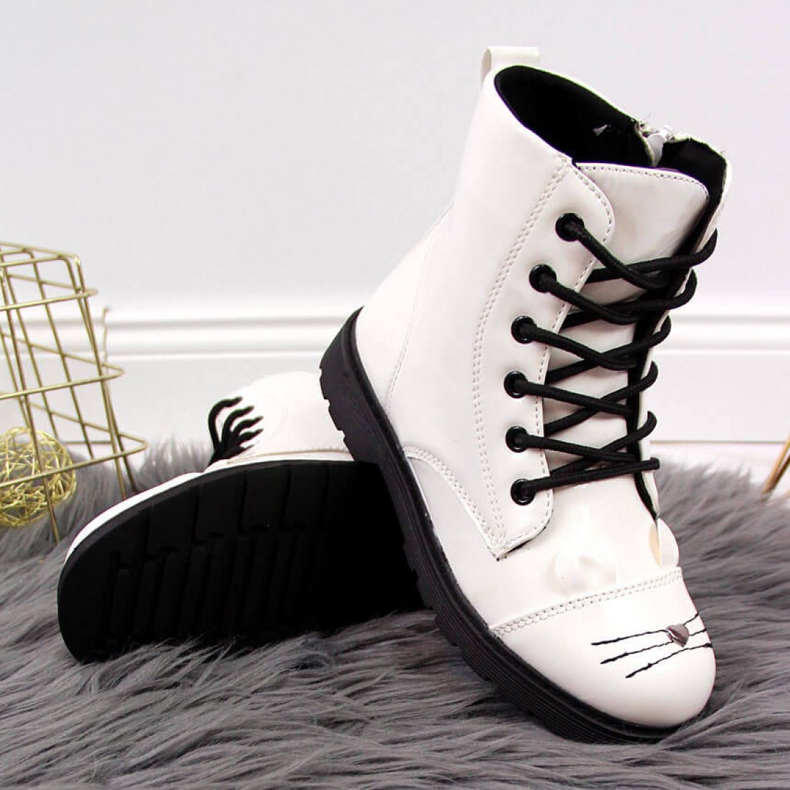 Weiße Stiefel für Mädchen isoliert Jr EVE319B 1