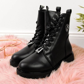 Stiefel isoliert asymmetrisch Jr EVE322A schwarz weiß 1