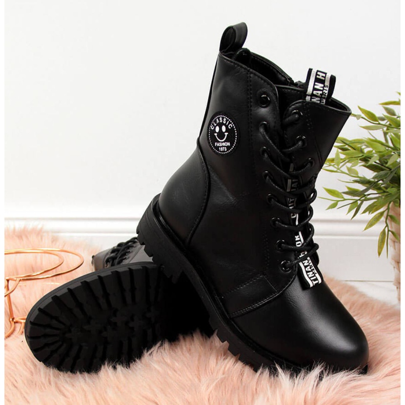 Stiefel isoliert asymmetrisch Jr EVE322A schwarz weiß 2