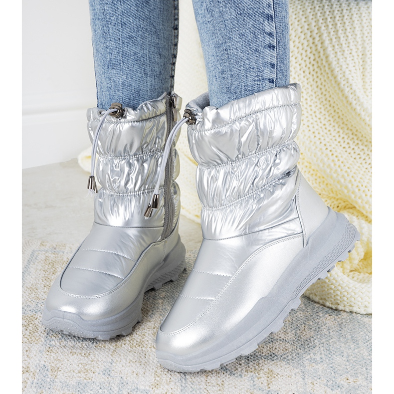 Silberne Schneestiefel mit Houle-Manschetten silber- 1