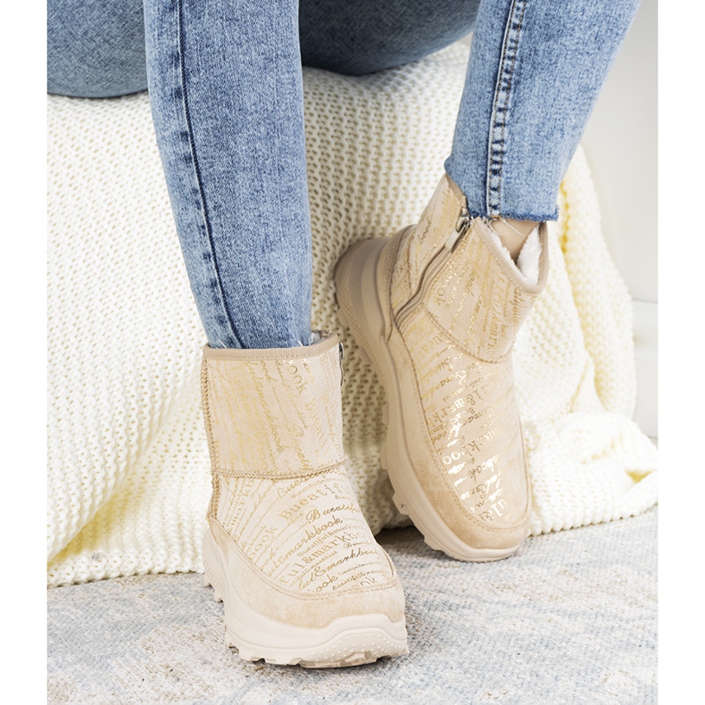 Damen Schneestiefel Crescent beige 1