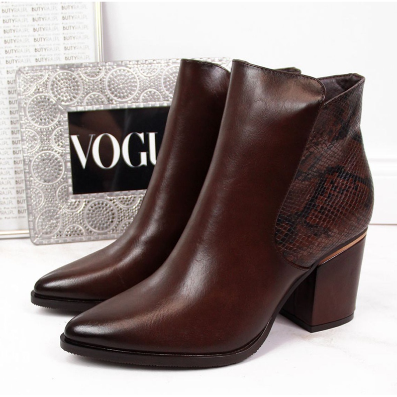 Stiefel isoliert Schlangenhaut Potocki W WOL31B braun 1