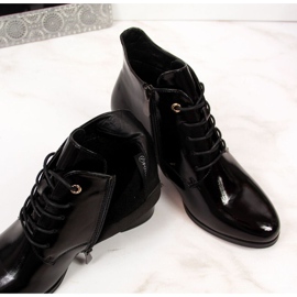Lack-Stiefeletten Potocki W WOL32 schwarz 1