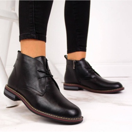 Isolierte Lederstiefel T.Sokolski W SCA141 schwarz weiß 1