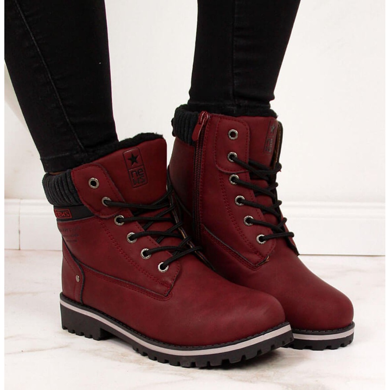 Isolierte Wanderschuhe News W EVE317B burgundy rotwein 2