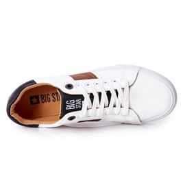 Ledersneaker Big Star II174037 Weiß-Beige braun 2