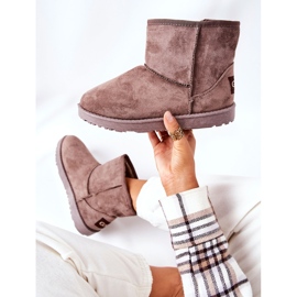 Vicandi Warme Schneestiefel aus braunem Fell 1