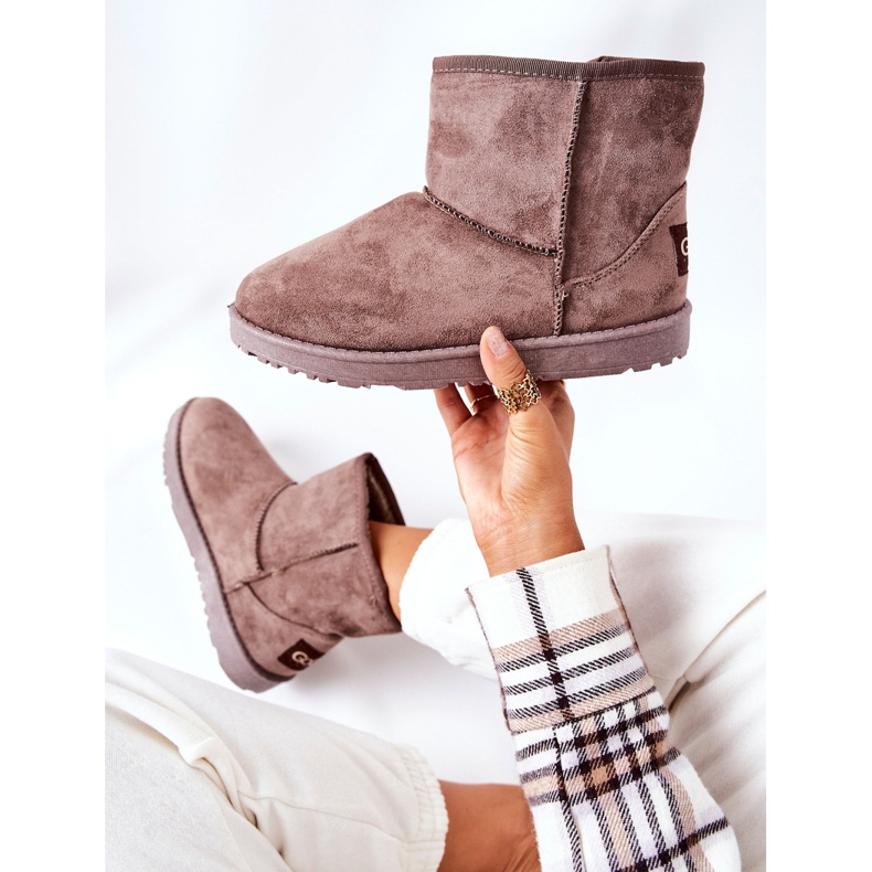 Vicandi Warme Schneestiefel aus braunem Fell 1