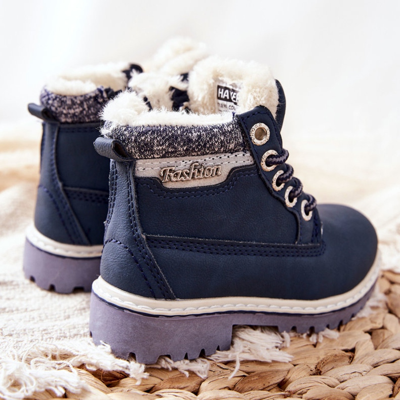 PH1 Warme Kinder-Trapper mit Fell Marineblau Estee 2