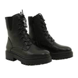 Stiefel Leder Sergio Leone TR756 Schnürsenkel Schwarz 3