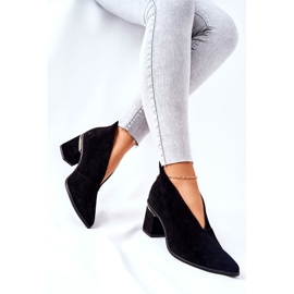 Lederstiefel mit hohem Absatz Laura Messi Schwarz 2344 2